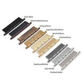 A Collection Of Various Metal Door Hinges Displayed Together